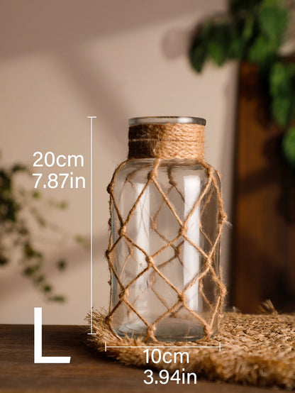 Rustic Hanging Glass Vase