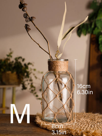 Rustic Hanging Glass Vase